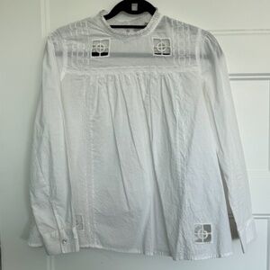 White Cut-Out Blouse